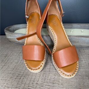 Franco Sarto Brown Espadrille Sandals